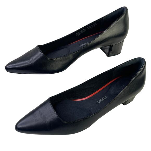 Rockport Womens Total Motion Sydney Leather Pump All Day Comfy Support Black S10 - Picture 1 of 10
